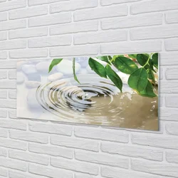tulup.si Slika na steklu Water drop splash 140x70 cm 2 obešalnika