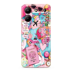 Futrola ULTRA TANKI PRINT CLEAR za ZTE Blade A54 SP029