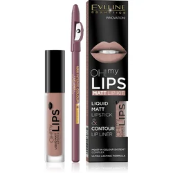 Eveline Tečni mat ruž i olovka za usne Oh! my Velvet Lips 08 Lovely Rose