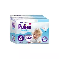 Paket plenic Pufies Sensitive, velikost 6, 13+ kg, 132 kosov