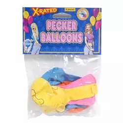 X-Rated Pecker Balloons 8 pc PIPE612600