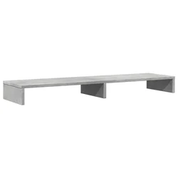 Stalak za monitor boja betona 100x27x10 cm konstruirano drvo