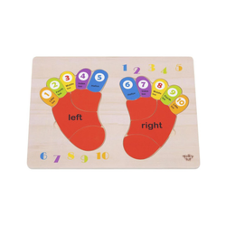 TOOKY TOY  Igračka drvene puzzle uklopi stopala TKG029