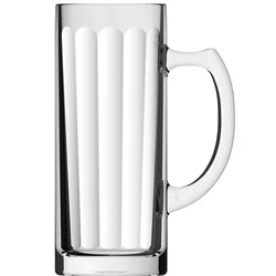 Pivski kozarec z merico 0,5 l z ročajem (6 kos)