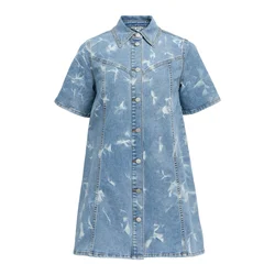 OBJECT Dolga srajca moder denim/svetlo modra