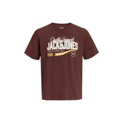 JACK & JONES Majica čokolada/kari/bela