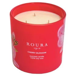 Roura 333501.222 Sveča Cherry Blossom - Aroma 3 v 1, 3 stenji