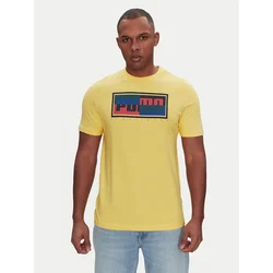 Puma Majica Graphics Box 684827 Rumena Regular Fit