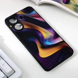 Torbica Abstract za Xiaomi Redmi 13C tamno ljubicasta