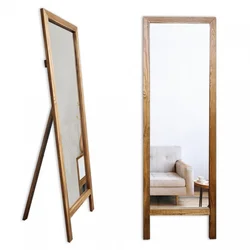 Hanah Home Podno ogledalo Cheval Wood, Hrast