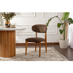 HANAH HOME Set 2 stolice Lionte Brown Dark Oak