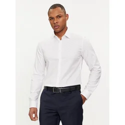 Calvin Klein Srajca Micro Dot K10K112884 Bela Slim Fit