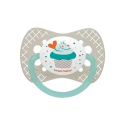 Canpol silikonska i simetrična cucla 0-6m 23/282 Cupcake- Grey