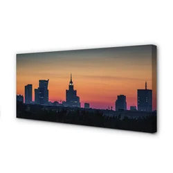 tulup.si Slika na platnu Sunset panorama varšavi 120x60 cm