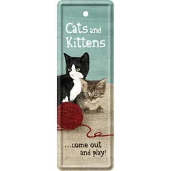 NOSTALGIC ART Metalni obeleživač Cats and Kittens