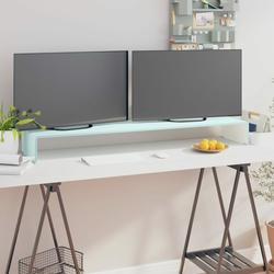vidaXL Stalak za TV/monitor stakleni zeleni 120 x 30 x 13 cm