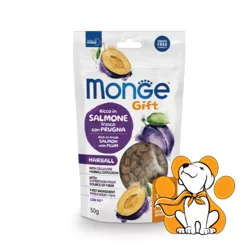 Monge Meat Minis Hairball Poslastice Za Mačke, 50g, Losos sa Šljivom