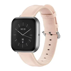 BStrap Fitbit Versa 3 Leather Lux pašček, Sand Pink