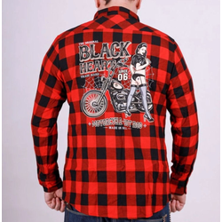 Moška srajca BLACK HEART - CHOPPER PUSSY - RDEČA - 14106