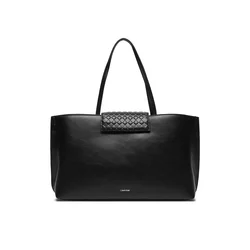 Ročna torba Calvin Klein Calvin Mini Quilt Medium Tote K60K611885 Črna