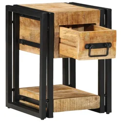 Noćni ormar 2 pcs Smeđa 30 x 30 x 40 cm Čvrsto drvo manga
