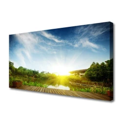 tulup.si Slika na platnu Lake landscape 120x60 cm