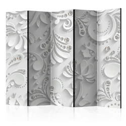 artgeist Paravan Flowers In Crystals I, 5-Delni, Dvostranski