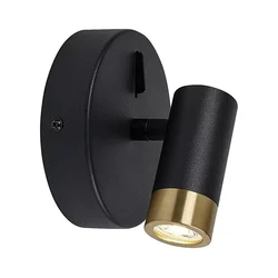 Rabalux Spot lampa Kadir, LED, 3W, 4000K, Sa prekidačem, IP44, Crno-zlatna