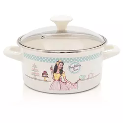 Shoppster Praktična žena Plitka šerpa sa staklenim poklopcem 20cm/2,6l