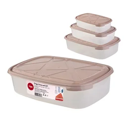 Plastična posuda Frigo Linea set 3/1, Smeđa