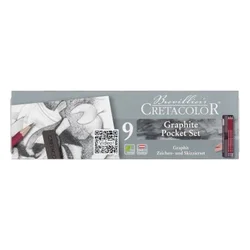Umjetnički kpl za crtanje Cretacolor graphite pocket kpl 9 kom u metalnoj kutiji
