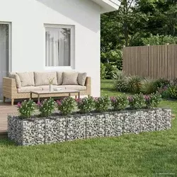 Gabionski uzdignuti krevet 3 pcs Srebrna