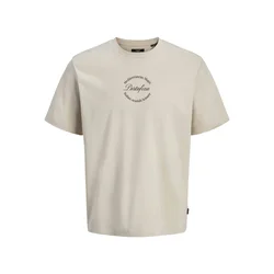 JACK & JONES Majica Destination rumena / greige / črna