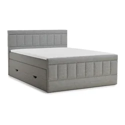 Siva boxspring postelja s prostorom za shranjevanje 180x200 cm Caya – Maison de Reve