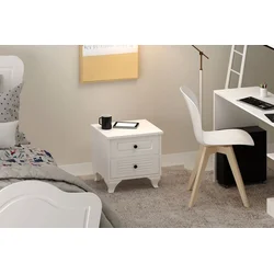 Hanah Home Noćni stočić Rb-118, 45x45x40 cm, Beli