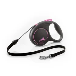 Flexi Black Design M Cord 5m - Roze