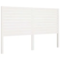 Vidaxl Posteljno vzglavje belo 206x4x100 cm trdna borovina