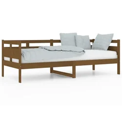 Vidaxl Dnevna postelja medeno rjava trdna borovina 80x200 cm