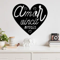 Wallity Zidna dekoracija Omnia Vincit Amor 3, 56 x 50 cm, Crna