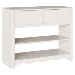 Konzolna stolica s ladicama Drammen Bijelo 89,5 x 37 x 73 cm