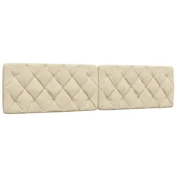 Vidaxl Blazina za vzglavje krem 200 cm blago
