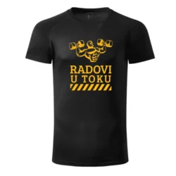 Muška sportska majica Radovi u toku CS4199, Crna