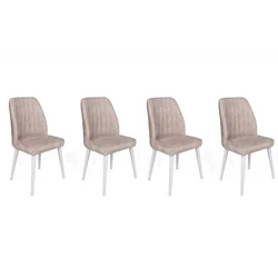 Hanah Home Alfa 495 V4 Stolice, Bež