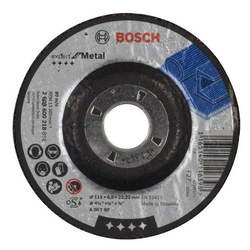 Bosch brusna ploča ispupčena Expert for Metal A 30 T BF, 115 mm, 6,0 mm 2608600218