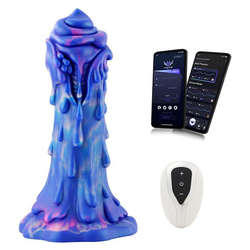 HiSmith WDA030-M Wildolo Designer Series Silicone Dildo Vibrator with App 21.5cm Blue