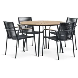 RANGSTRUP O110 natur/crna + 4 NABE stolice crna