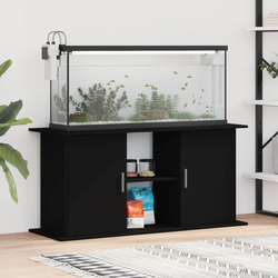 vidaXL Stojalo za akvarij črno 121x41x58 cm inženirski les