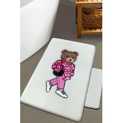 Lessentiel Maison Set prostirki za kupatilo Boss Bear, Beli