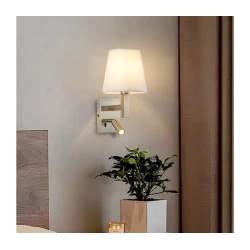 Brilagi - LED zidna lampa DEYA 1xE14/40W/230V + LED/3W bela/mat hrom