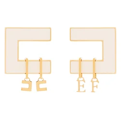 Uhani Elisabetta Franchi OR-34K-66E2-V170 Kremna